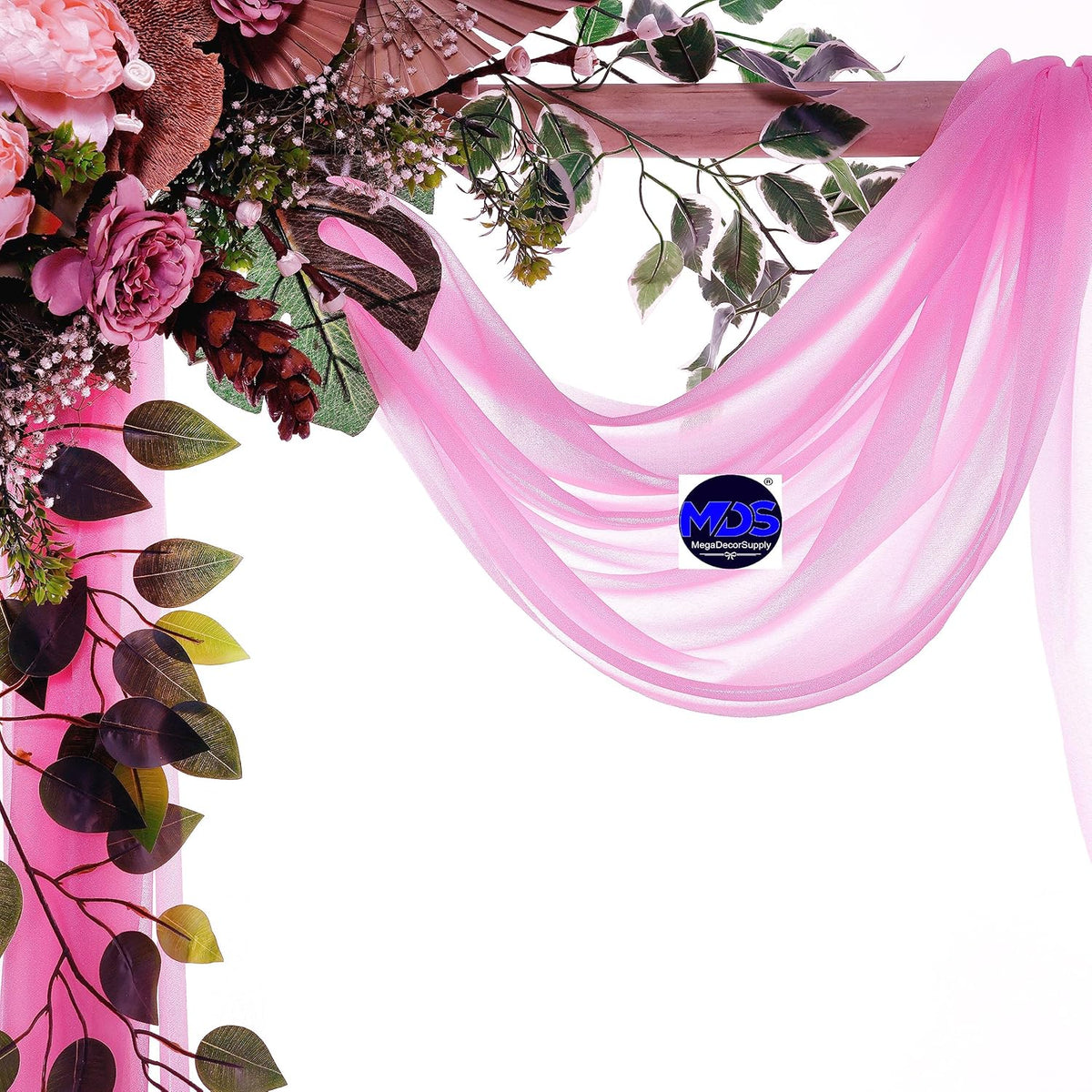 MDS Halloween Chiffon Draping Fabric - 1 Panel, 30" Wide x 100ft Long - Sheer Spooky Arbor & Canopy