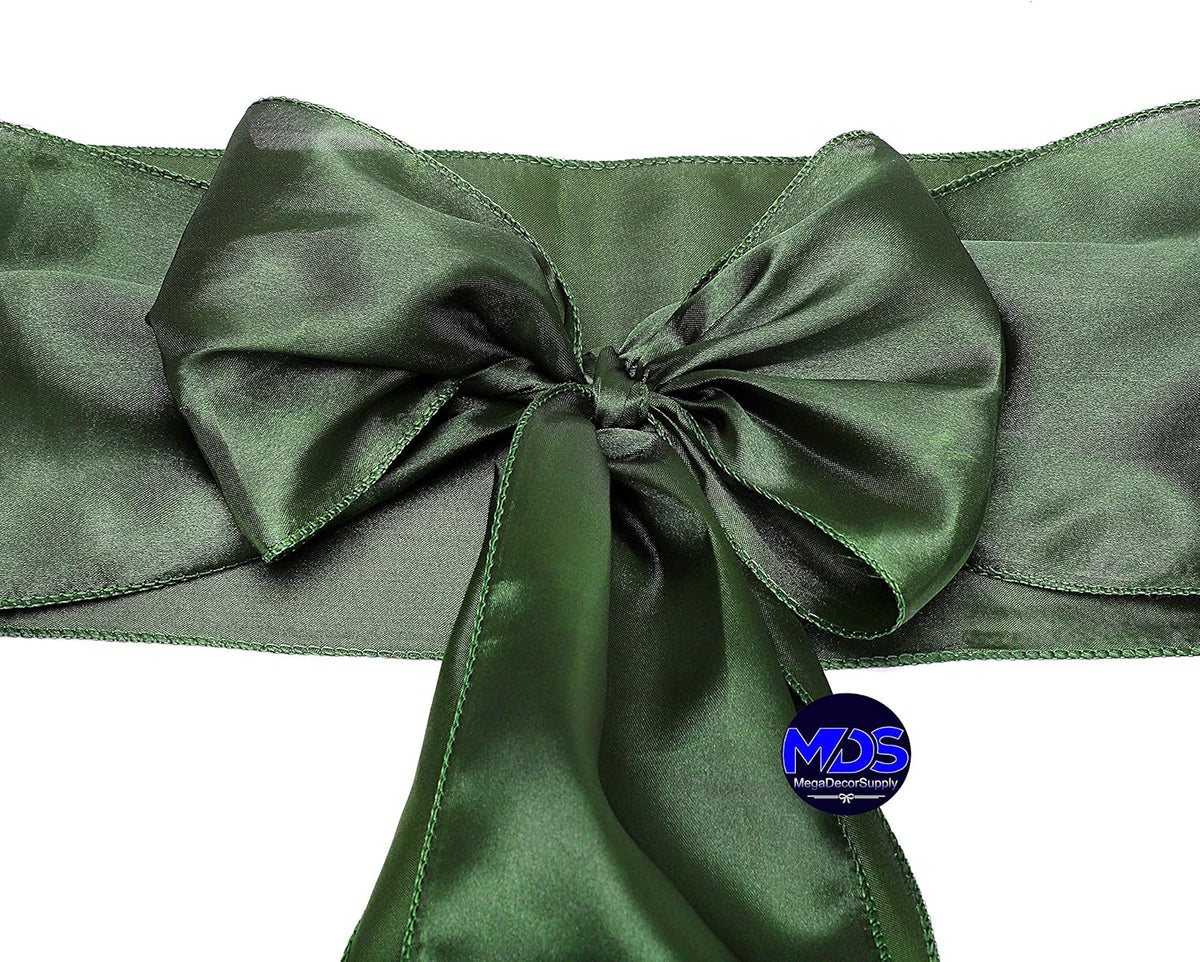MDS Pack of 300 PCS Satin Chair Sashes Charmeuse Sateen Dining Chair Bows Ribbon Ties Back Sash for