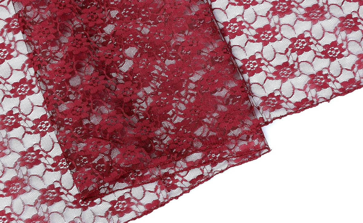 MDS Pack of 25 Wedding 12 x 108 inches Lace Table Runner for Wedding, Decorations for Birthday
